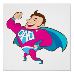 SUPER DAD PERFECT POSTER