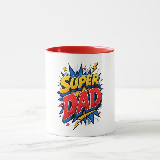 Super Dad Pop Art Uitbarsting Mok (Midden)