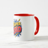 Super Dad Pop Art Uitbarsting Mok (Voorkant rechts)