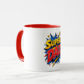 Super Dad Pop Art Uitbarsting Mok (Voorkant links)