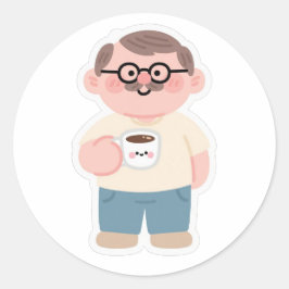 👨 Super Dad Ronde Sticker