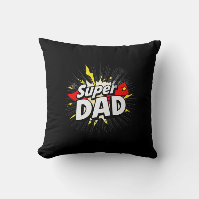 Super Dad Sierkussen - Heroïsch comfort voor papa (Voorkant)