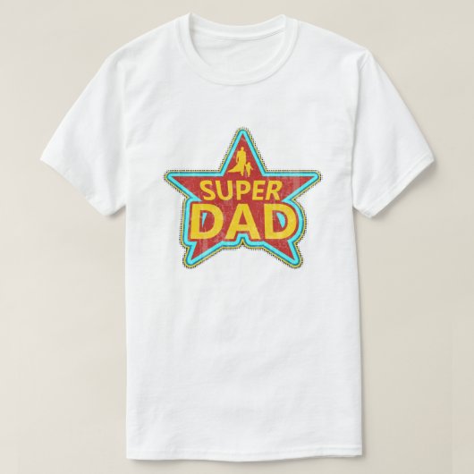 Super Dad Star T-shirt (Design voorkant)