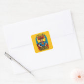 Super Dad Sticker: het perfecte Vaderdag cadeau! Vierkante Sticker (Envelop)