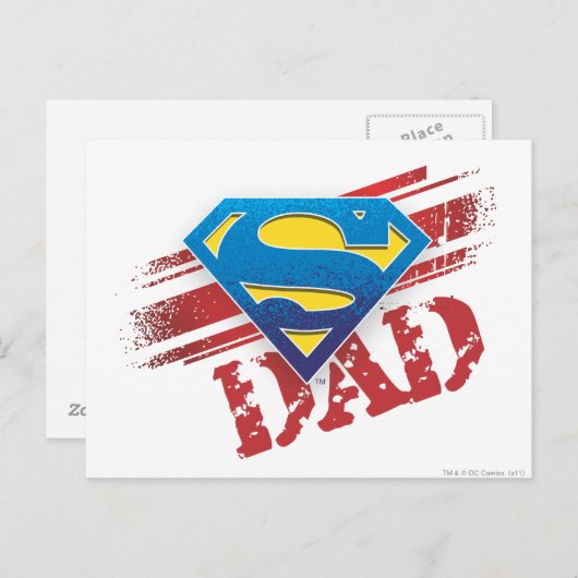 Super Dad Stripes Briefkaart (Voorkant / Achterkant)