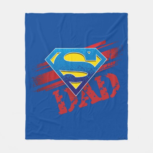 Super Dad Stripes Fleece Deken (Voorkant)
