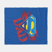 Super Dad Stripes Fleece Deken (Voorkant (Horizontaal))