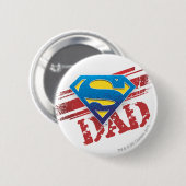 Super Dad Stripes Ronde Button 5,7 Cm (Voorkant /achterkant)