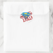 Super Dad Stripes Ronde Sticker (Tas)