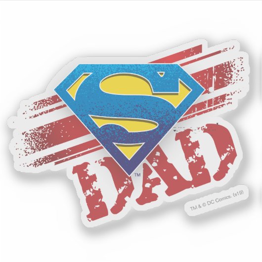 Super Dad Stripes Sticker (Voorkant)