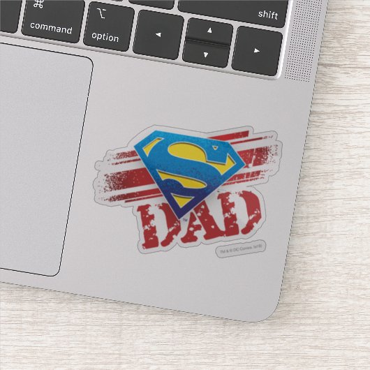 Super Dad Stripes Sticker (Detail)
