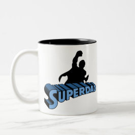 Super Dad. Super Papa. Súper Papá Tweekleurige Koffiemok