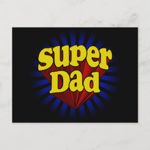 Super Dad, Superheld Red/Yellow/Blue Briefkaart