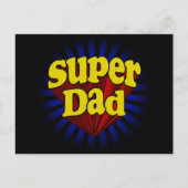 Super Dad, Superheld Red/Yellow/Blue Briefkaart (Voorkant)