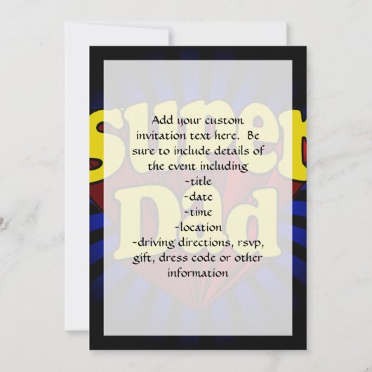 Super Dad, Superheld Red/Yellow/Blue Kaart (Achterkant)