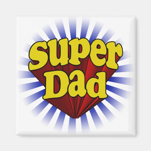 Super Dad, Superheld Red/Yellow/Blue Magneet (Voorkant)