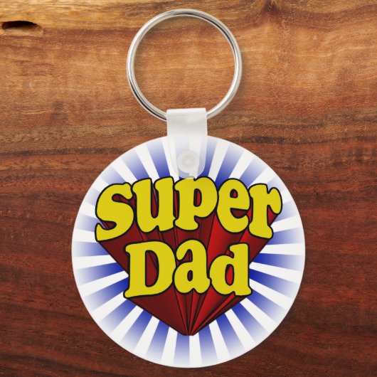 Super Dad, Superheld Red/Yellow/Blue Sleutelhanger (Achterkant)