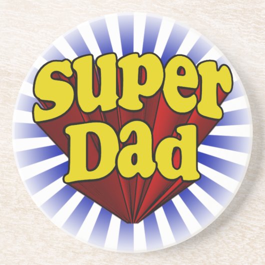 Super Dad, Superheld Red/Yellow/Blue Zandsteen Onderzetter (Voorkant)