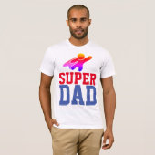SUPER DAD SUPERHERO T-Shirts (Voorkant volledig)