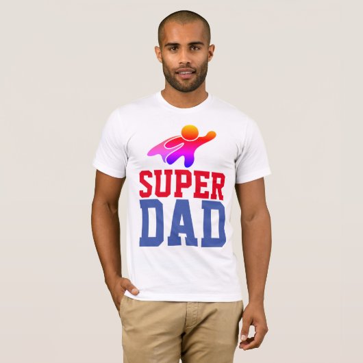 SUPER DAD SUPERHERO T-Shirts (Voorkant volledig)