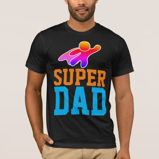 SUPER DAD SUPERHERO T-Shirts (Voorkant)