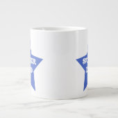 SUPER DAD | Vaderdag Blue Star Grote Koffiekop (Voorkant)