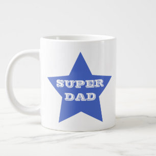 SUPER DAD   Vaderdag Blue Star Grote Koffiekop