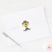 Super Dad vaderdag cadeau Ronde Sticker (Envelop)