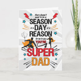 Super Dad Vaderdag Comic Book Theme Inside Art Kaart