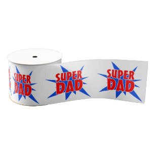 Super Dad Vaderdag Gift Ribbon Grosgrain Lint