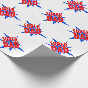 Super Dad Vaderdag Gift Wrap Cadeaupapier