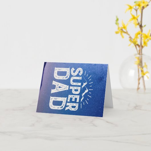 Super Dad Vaderdag Kaart (Gele Bloem)