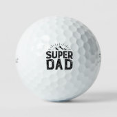 'Super Dad' Vaderdag, leuk verjaardagscadeau Golfballen (Voorkant)