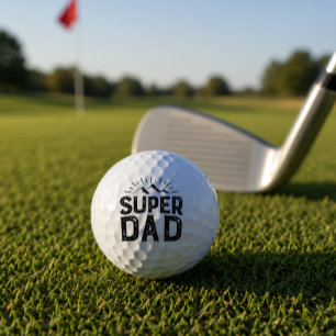 'Super Dad' Vaderdag, leuk verjaardagscadeau Golfballen