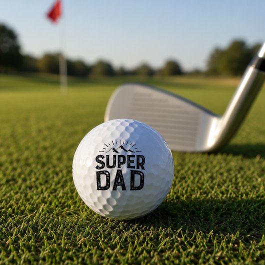 'Super Dad' Vaderdag, leuk verjaardagscadeau Golfballen