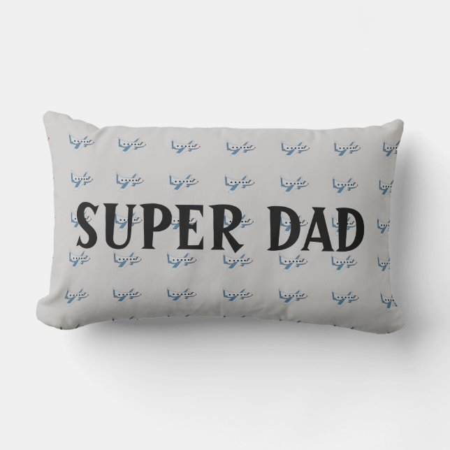 Super Dad-vliegtuigen Kussen (Voorkant)