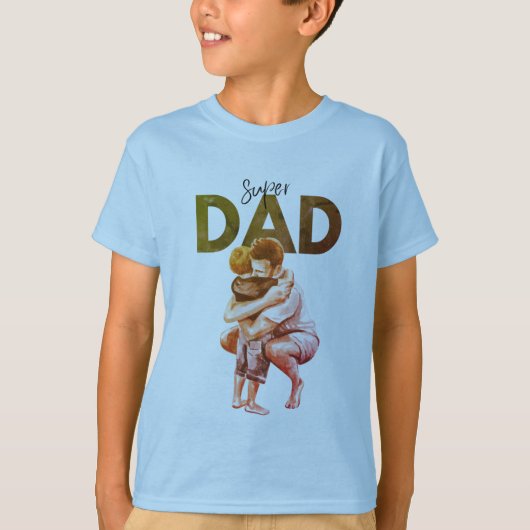 Super Dad Watercolor T-shirt Ontwerp (Voorkant)