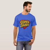 Super Daddy Schild – T-Shirt in Comic Book Hero St (Voorkant volledig)
