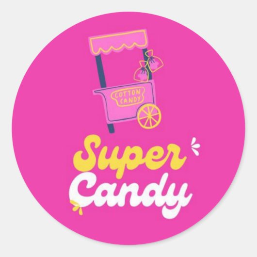 super dandy-stickers ronde sticker (Voorkant)