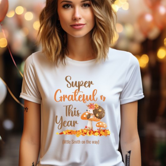Super dankbaar dit jaar Thanksgiving Zwangerschap T-shirt