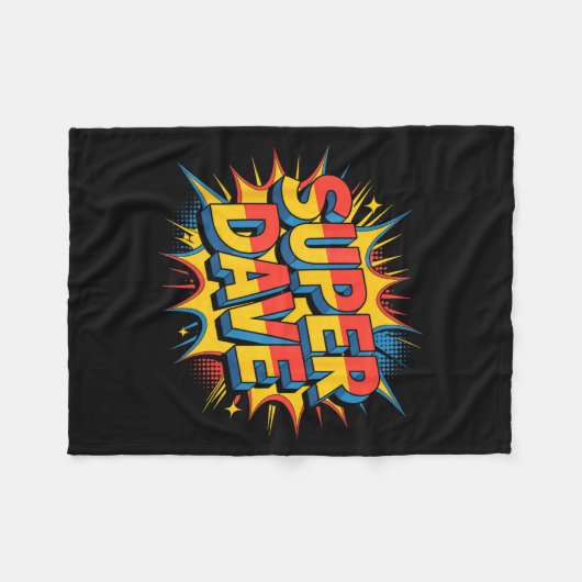 Super Dave Funny Name Daves  Fleece Deken (Voorkant (Horizontaal))