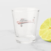 Super Decathlon Aerobatic Vliegtuig Shot glas (Achterkant)