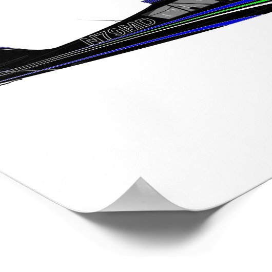 Super Decathlon met Sporty Black Paint Scheme Poster (Hoek)