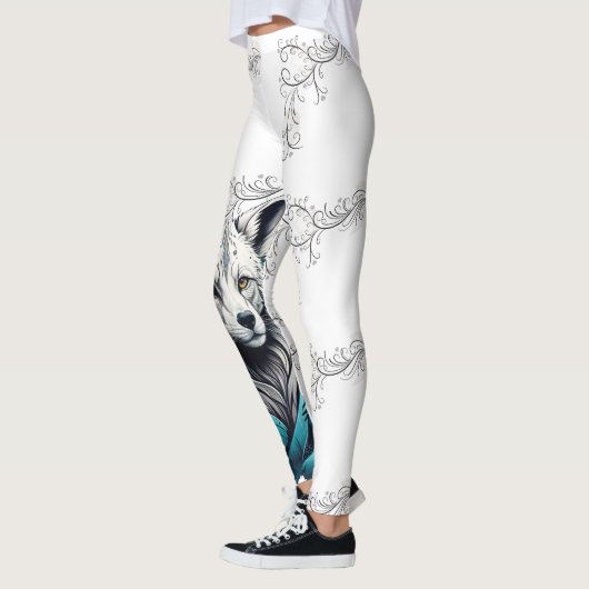 Super Digitale Wolf Vrouwen Leggings (Links)