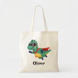 Super Dino Held – Schattige vliegende T-Rex met ca Tote Bag