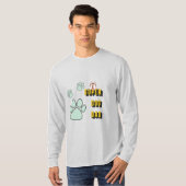 Super dog dad grappige mannen lichte grijze hoes t-shirt (Voorkant volledig)