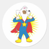 Super Dog Ronde Sticker (Voorkant)