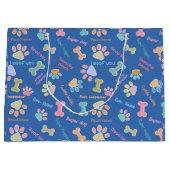 Super doggy - blauw groot cadeauzakje (Voorkant)