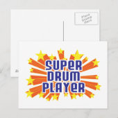 Super Drum Player Briefkaart (Voorkant / Achterkant)