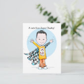 Super Duper Boy-postkaart Briefkaart (Staand voorkant)